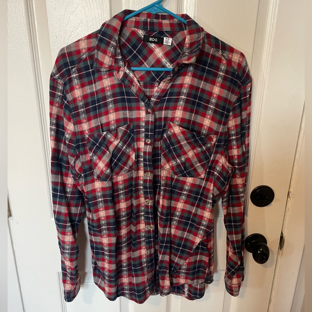 BDG women’s button up plaid shirt